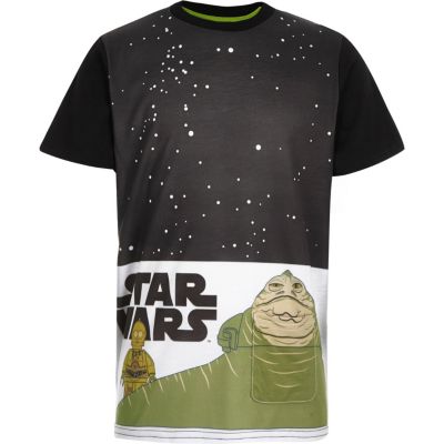 Boys black Star Wars print t-shirt